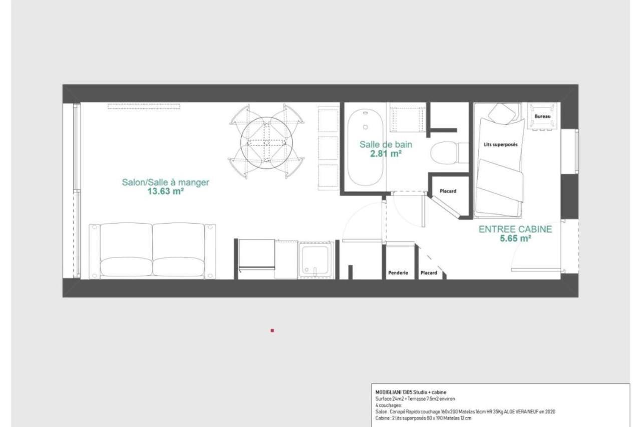 Immogroom - 2 Rooms Sea View - Swimming Pool - Terrace - Parking - Ac Канны Экстерьер фото